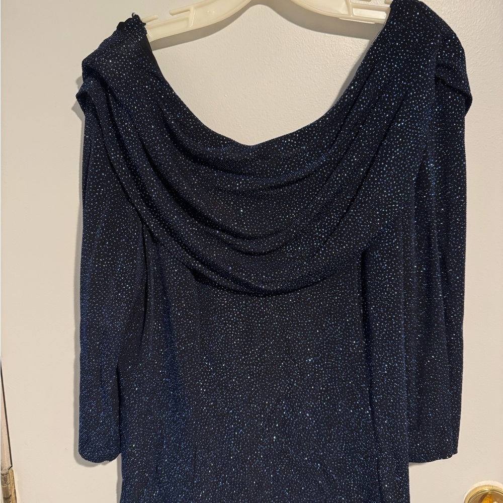 R&M Richards Elegant Blue Evening Top